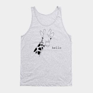 Giraffe Says Hello Tank Top